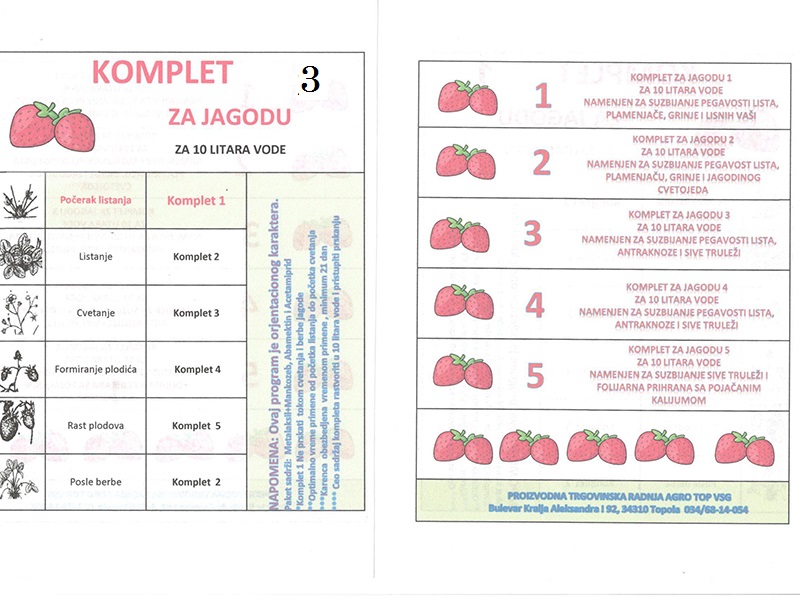 Komplet Jagoda 3 za 100lit