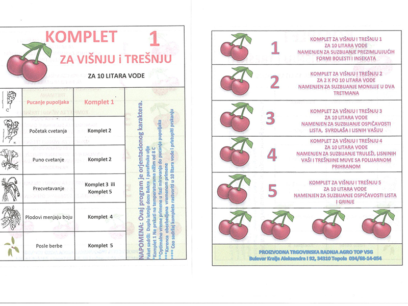 Komplet Vis.Tre 1 za 100lit